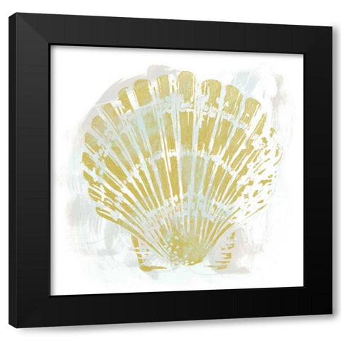 Seaside Blockprints I Black Modern Wood Framed Art Print with Double Matting by Vess, June Erica