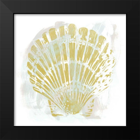 Seaside Blockprints I Black Modern Wood Framed Art Print by Vess, June Erica