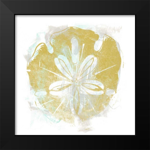 Seaside Blockprints II Black Modern Wood Framed Art Print by Vess, June Erica