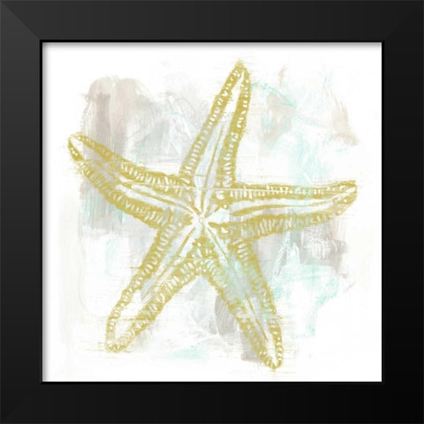 Seaside Blockprints IV Black Modern Wood Framed Art Print by Vess, June Erica