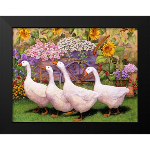 Garden March III Black Modern Wood Framed Art Print by Matcham, Marcia