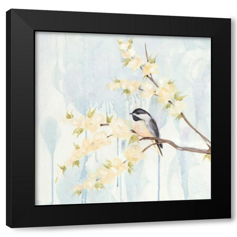 Spring Chickadees I Black Modern Wood Framed Art Print by Reynolds, Jade