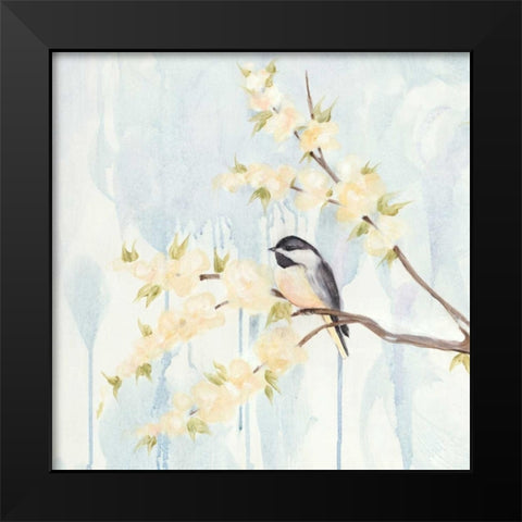 Spring Chickadees I Black Modern Wood Framed Art Print by Reynolds, Jade