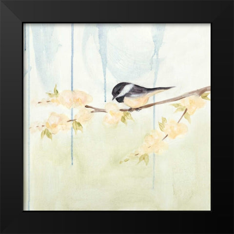 Spring Chickadees III Black Modern Wood Framed Art Print by Reynolds, Jade