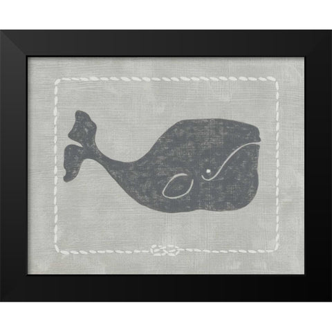 Whale of a Tale I Black Modern Wood Framed Art Print by Zarris, Chariklia