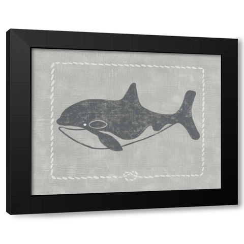 Whale of a Tale II Black Modern Wood Framed Art Print with Double Matting by Zarris, Chariklia