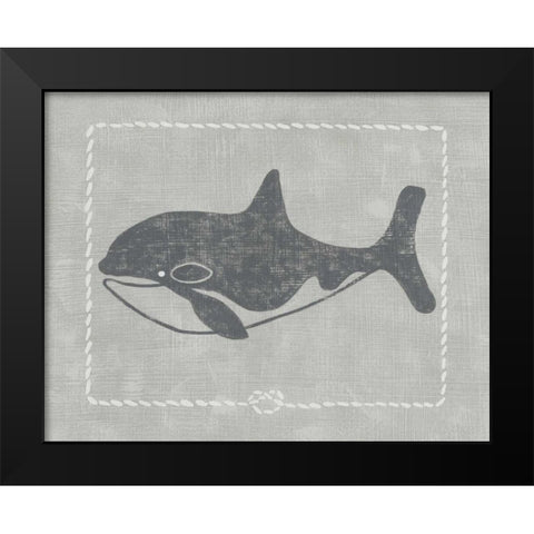 Whale of a Tale II Black Modern Wood Framed Art Print by Zarris, Chariklia