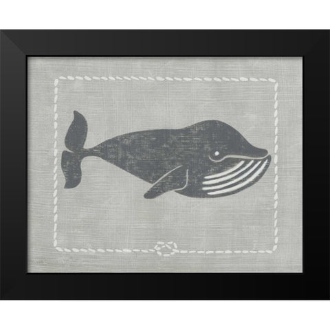 Whale of a Tale III Black Modern Wood Framed Art Print by Zarris, Chariklia