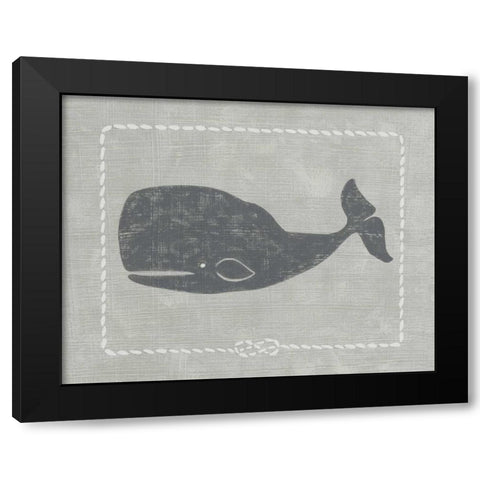 Whale of a Tale IV Black Modern Wood Framed Art Print by Zarris, Chariklia