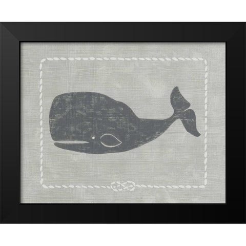 Whale of a Tale IV Black Modern Wood Framed Art Print by Zarris, Chariklia