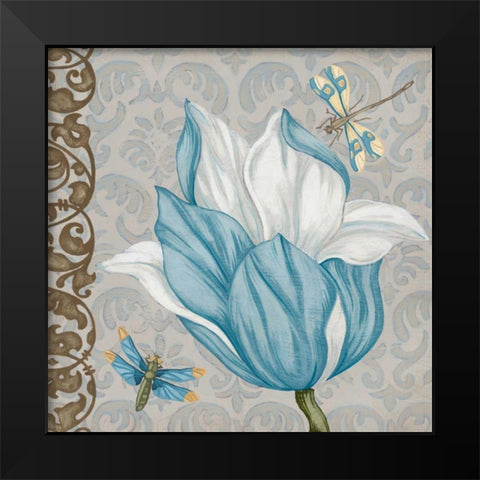 Garden Romance III Black Modern Wood Framed Art Print by Vess, June Erica