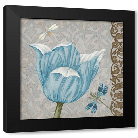 Garden Romance IV Black Modern Wood Framed Art Print with Double Matting by Vess, June Erica