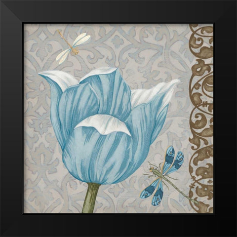 Garden Romance IV Black Modern Wood Framed Art Print by Vess, June Erica