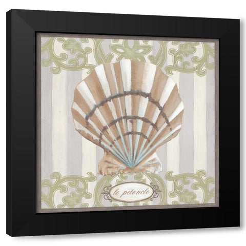 Riviera Shell I Black Modern Wood Framed Art Print with Double Matting by Vess, June Erica