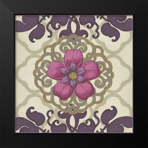 Imperial Garden I Black Modern Wood Framed Art Print by Vess, June Erica