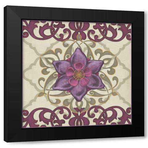Imperial Garden III Black Modern Wood Framed Art Print by Vess, June Erica