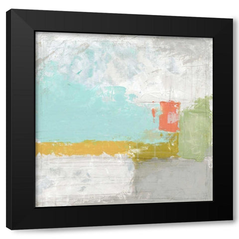 Coastal Quadrant II Black Modern Wood Framed Art Print with Double Matting by Vess, June Erica