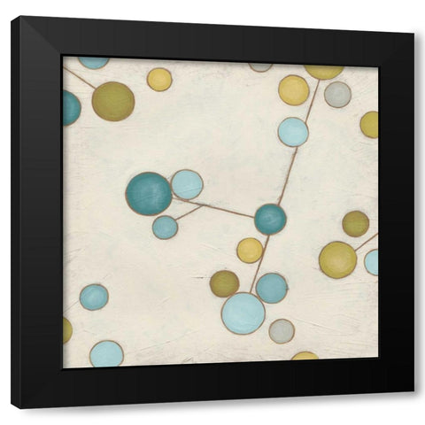 Molecular Blossoms I Black Modern Wood Framed Art Print with Double Matting by Vess, June Erica