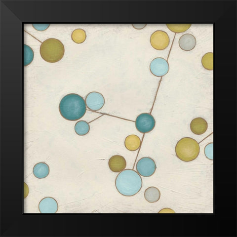 Molecular Blossoms I Black Modern Wood Framed Art Print by Vess, June Erica