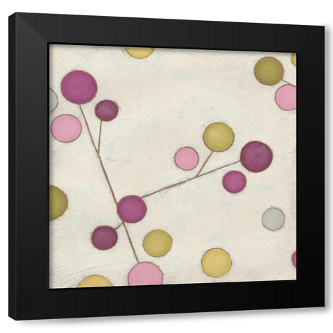Molecular Blossoms II Black Modern Wood Framed Art Print with Double Matting by Vess, June Erica