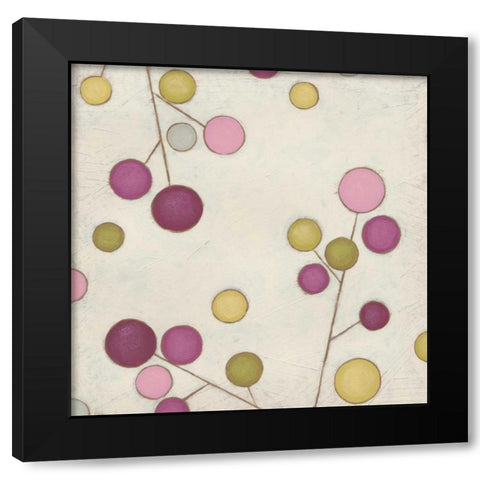 Molecular Blossoms III Black Modern Wood Framed Art Print with Double Matting by Vess, June Erica