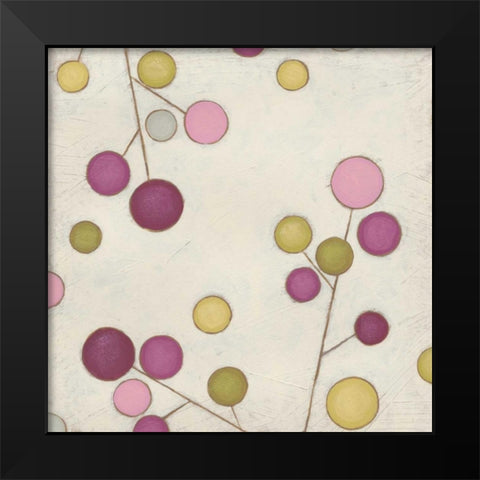 Molecular Blossoms III Black Modern Wood Framed Art Print by Vess, June Erica