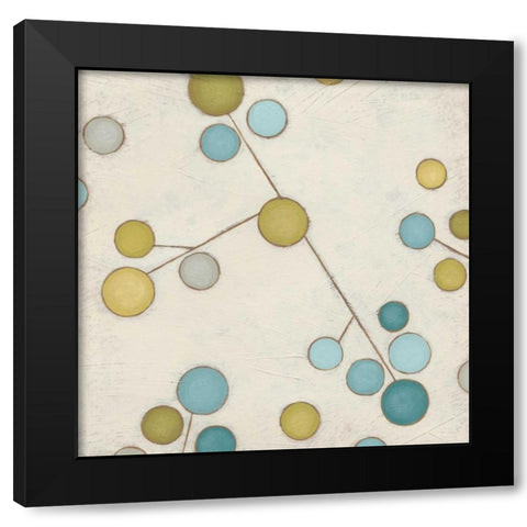 Molecular Blossoms IV Black Modern Wood Framed Art Print by Vess, June Erica