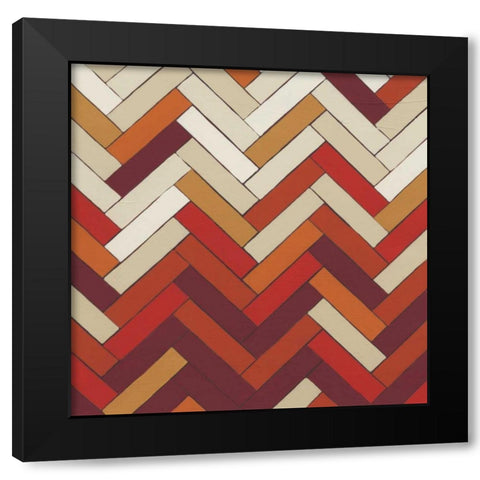 Parquet Prism III Black Modern Wood Framed Art Print by Vess, June Erica
