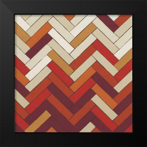Parquet Prism III Black Modern Wood Framed Art Print by Vess, June Erica