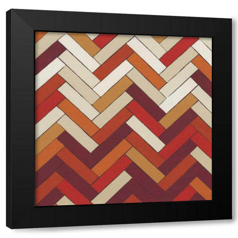 Parquet Prism IV Black Modern Wood Framed Art Print with Double Matting by Vess, June Erica