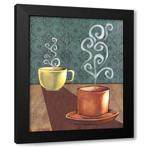 Good Morning Mugs II Black Modern Wood Framed Art Print by Popp, Grace
