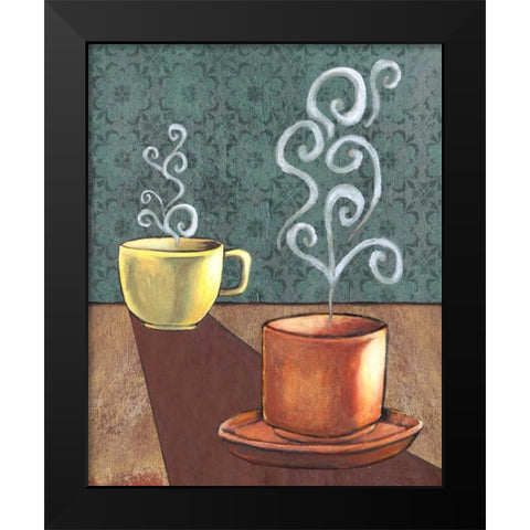Good Morning Mugs II Black Modern Wood Framed Art Print by Popp, Grace