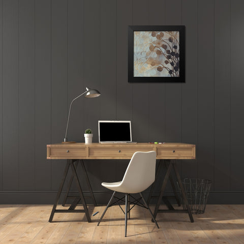 Spa Blue and Gold II Black Modern Wood Framed Art Print by OToole, Tim