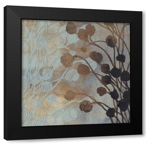Spa Blue and Gold II Black Modern Wood Framed Art Print by OToole, Tim