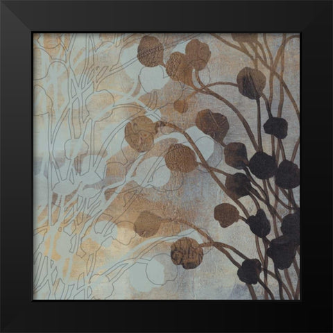 Spa Blue and Gold II Black Modern Wood Framed Art Print by OToole, Tim