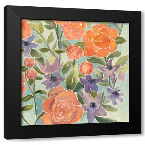 Flowers for Lilly IV Black Modern Wood Framed Art Print with Double Matting by Popp, Grace