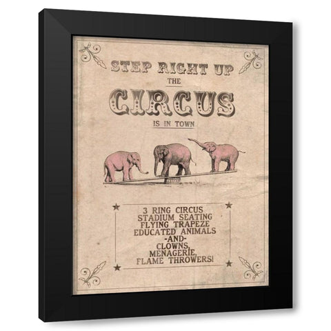 Vintage Circus I Black Modern Wood Framed Art Print with Double Matting by Popp, Grace