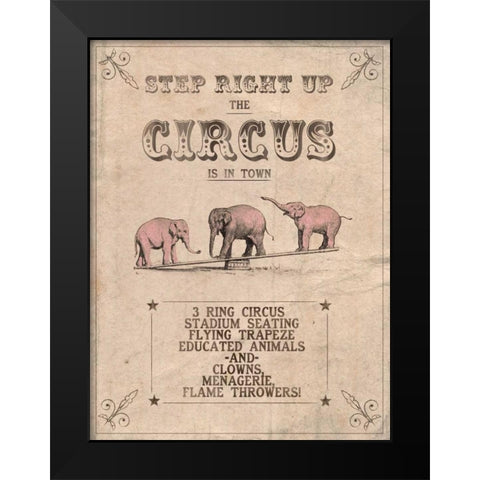 Vintage Circus I Black Modern Wood Framed Art Print by Popp, Grace