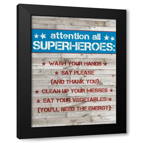 Little Hero IV Black Modern Wood Framed Art Print with Double Matting by Popp, Grace