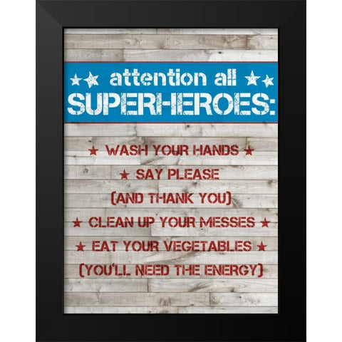Little Hero IV Black Modern Wood Framed Art Print by Popp, Grace