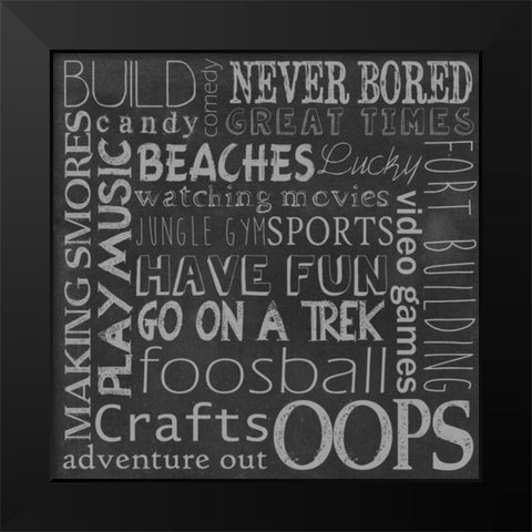 Inspired Youth III Black Modern Wood Framed Art Print by Popp, Grace