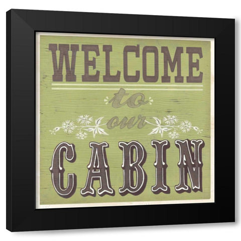 Cabin Life I Black Modern Wood Framed Art Print with Double Matting by Vess, June Erica