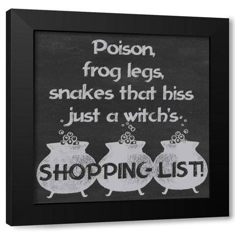 Spooky Chalkboard III Black Modern Wood Framed Art Print with Double Matting by Popp, Grace