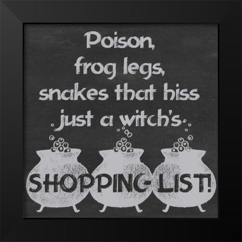 Spooky Chalkboard III Black Modern Wood Framed Art Print by Popp, Grace