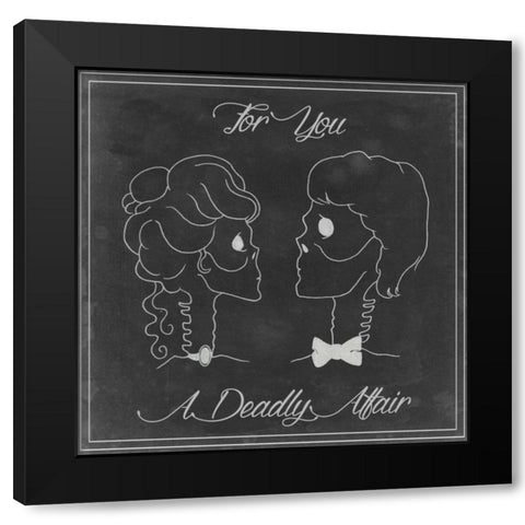 Spooky Chalkboard IV Black Modern Wood Framed Art Print with Double Matting by Popp, Grace