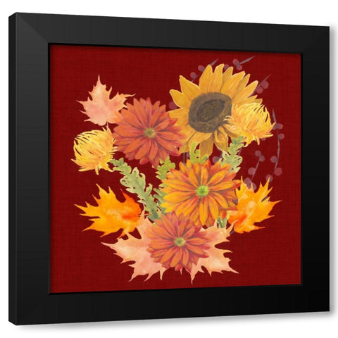 Autumn Floral II Black Modern Wood Framed Art Print with Double Matting by Popp, Grace