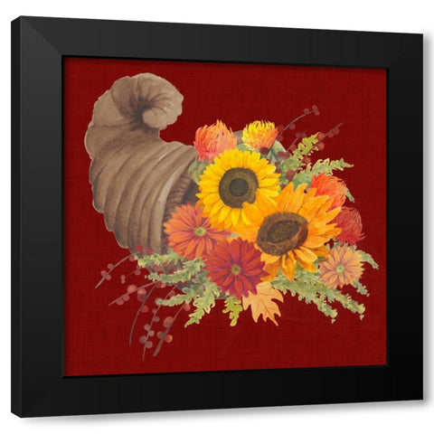 Autumn Floral III Black Modern Wood Framed Art Print with Double Matting by Popp, Grace