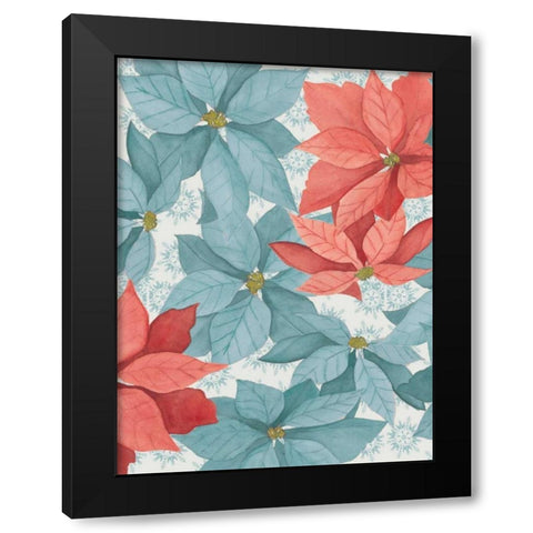 Christmas Poinsettia I Black Modern Wood Framed Art Print by Popp, Grace