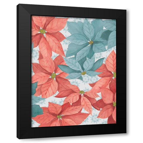 Christmas Poinsettia II Black Modern Wood Framed Art Print by Popp, Grace