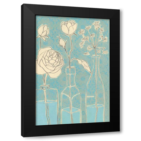 Apothecary Flowers I Black Modern Wood Framed Art Print by Popp, Grace
